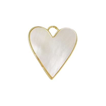 Transparent view of the Gold Pearlescent Statement Heart Charm