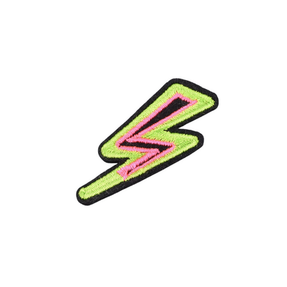 Front view of the Pink & Green Lightning Patch