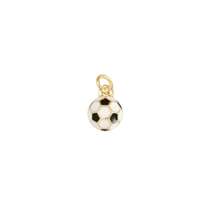 Gold Round Soccer Ball Charm