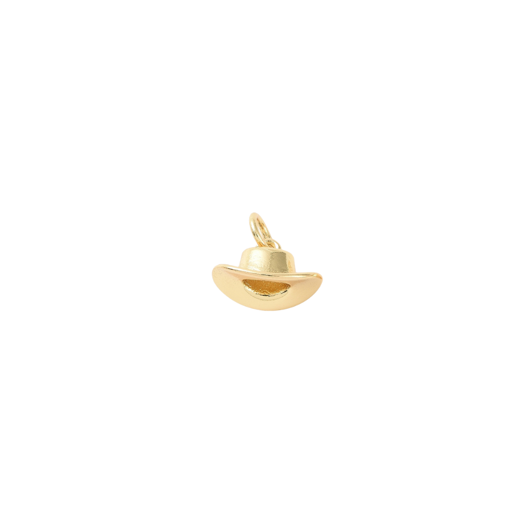 Gold Giddy Up! Cowgirl Hat Charm