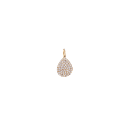 Gold Pave Teardrop Charm