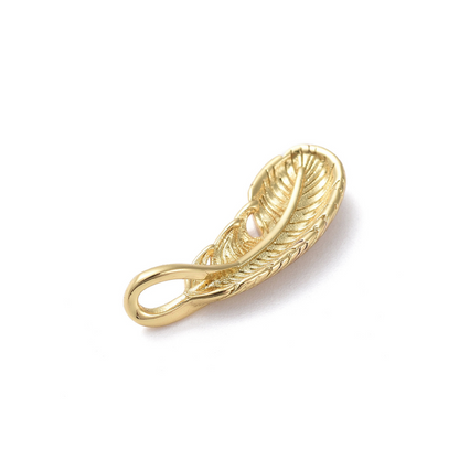 Back of the Gold Feather Charm