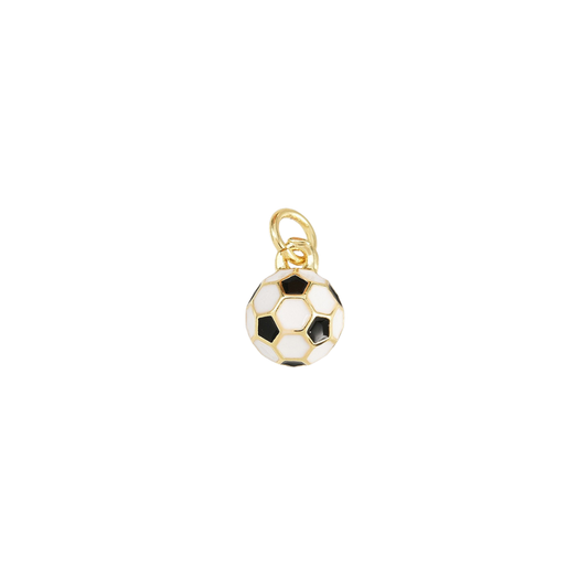 Gold Round Soccer Ball Charm