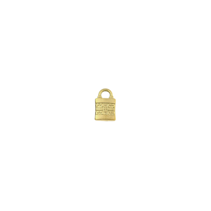 Gold Promise Lock Charm | Waterproof Stainless Steel