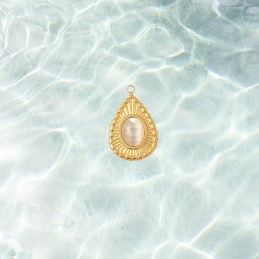 Inner Glow Teardrop Charm | Waterproof Stainless Steel