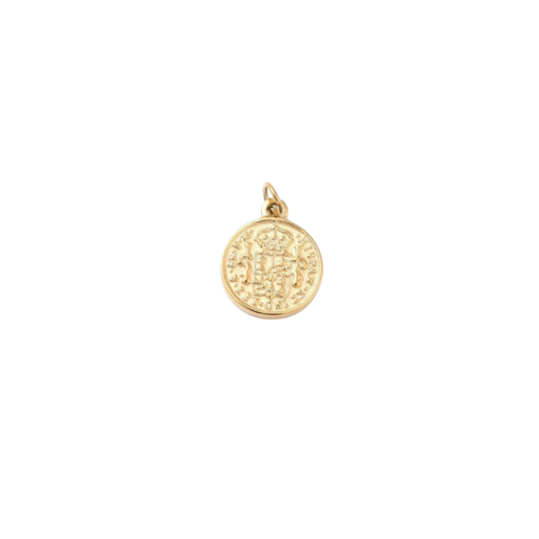 Gold Imperial Vintage Coin Charm | Waterproof Stainless Steel