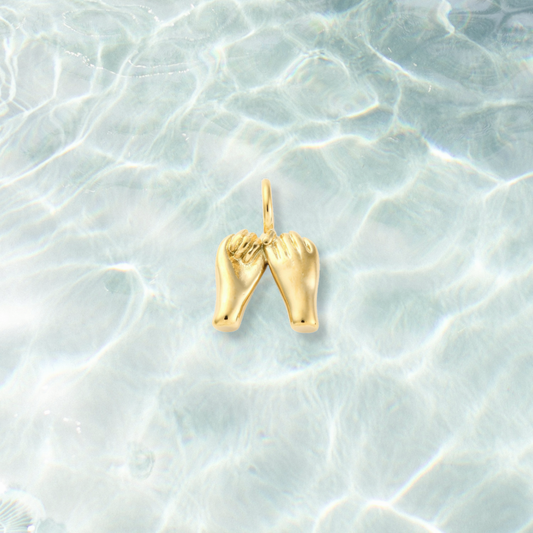 Gold Pinky Promise Charm | Waterproof Stainless Steel
