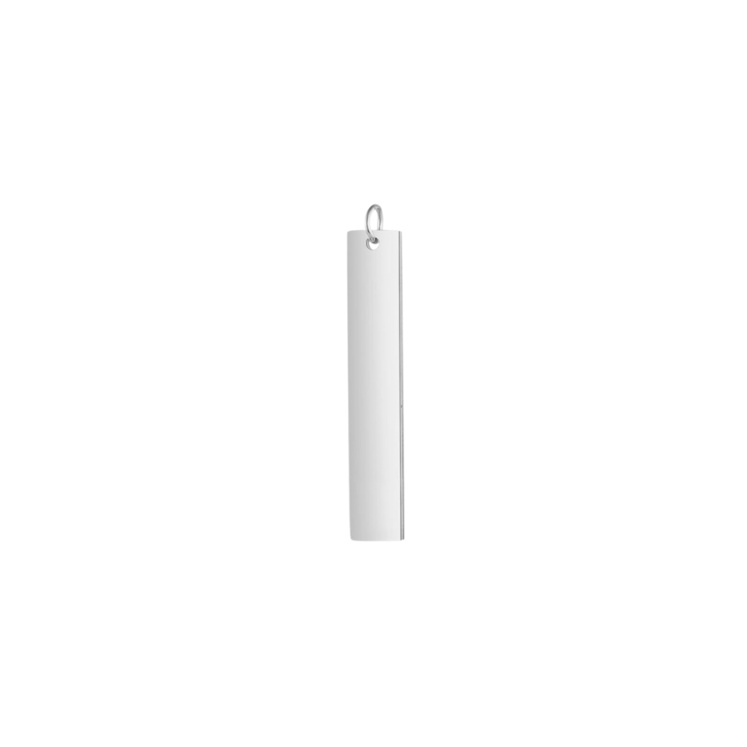 White cylindrical object with a hook on a white background