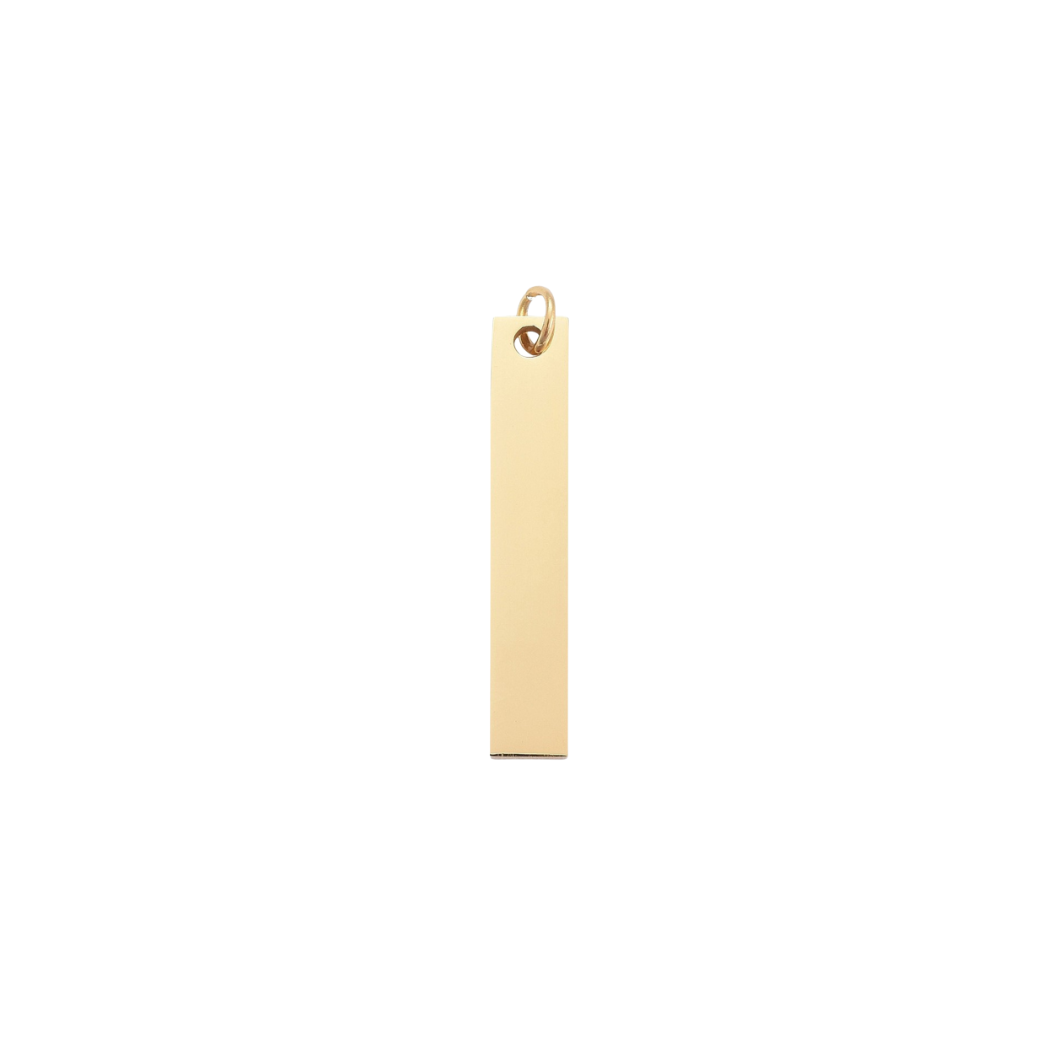 Gold pendant on a white background