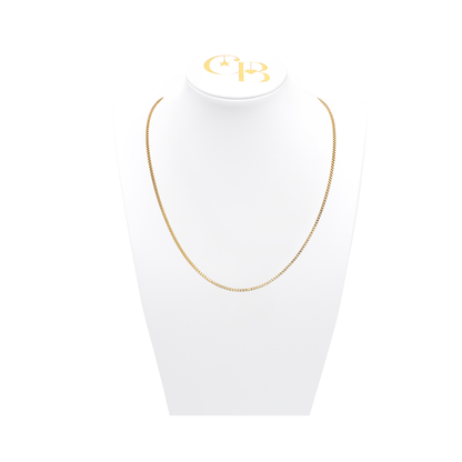 Classic Gold Box Chain Necklace | Waterproof Stainless Steel