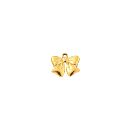 Gold Petite Bowknot Charm | Waterproof Stainless Steel