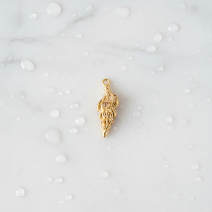 Gold Ocean Whisper Seashell Charm | Waterproof Stainless Steel