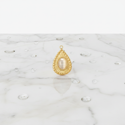 Inner Glow Teardrop Charm | Waterproof Stainless Steel