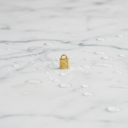 Gold Promise Lock Charm | Waterproof Stainless Steel