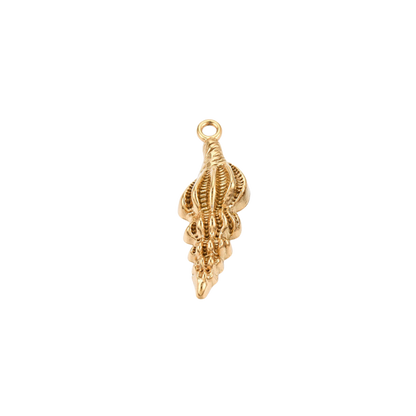 Transparent Gold Ocean Whisper Seashell Charm