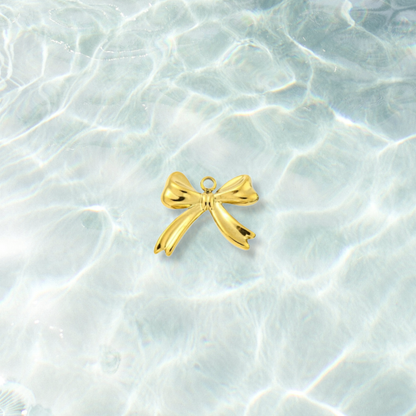 Gold Darling Bow Charm | Waterproof Stainless Steel