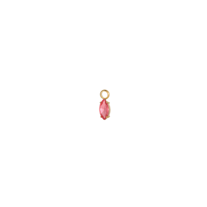 Gold Marquise Gemstone Charm | Waterproof Stainless Steel