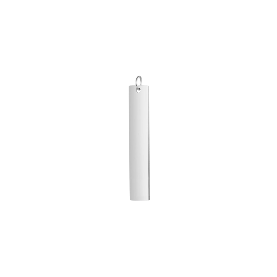 White cylindrical object with a hook on a white background
