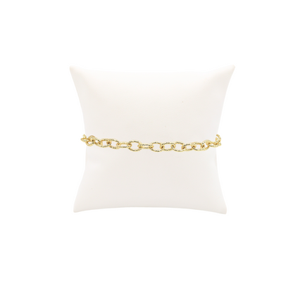 Front view of the Gold Alexis Charm Bracelet