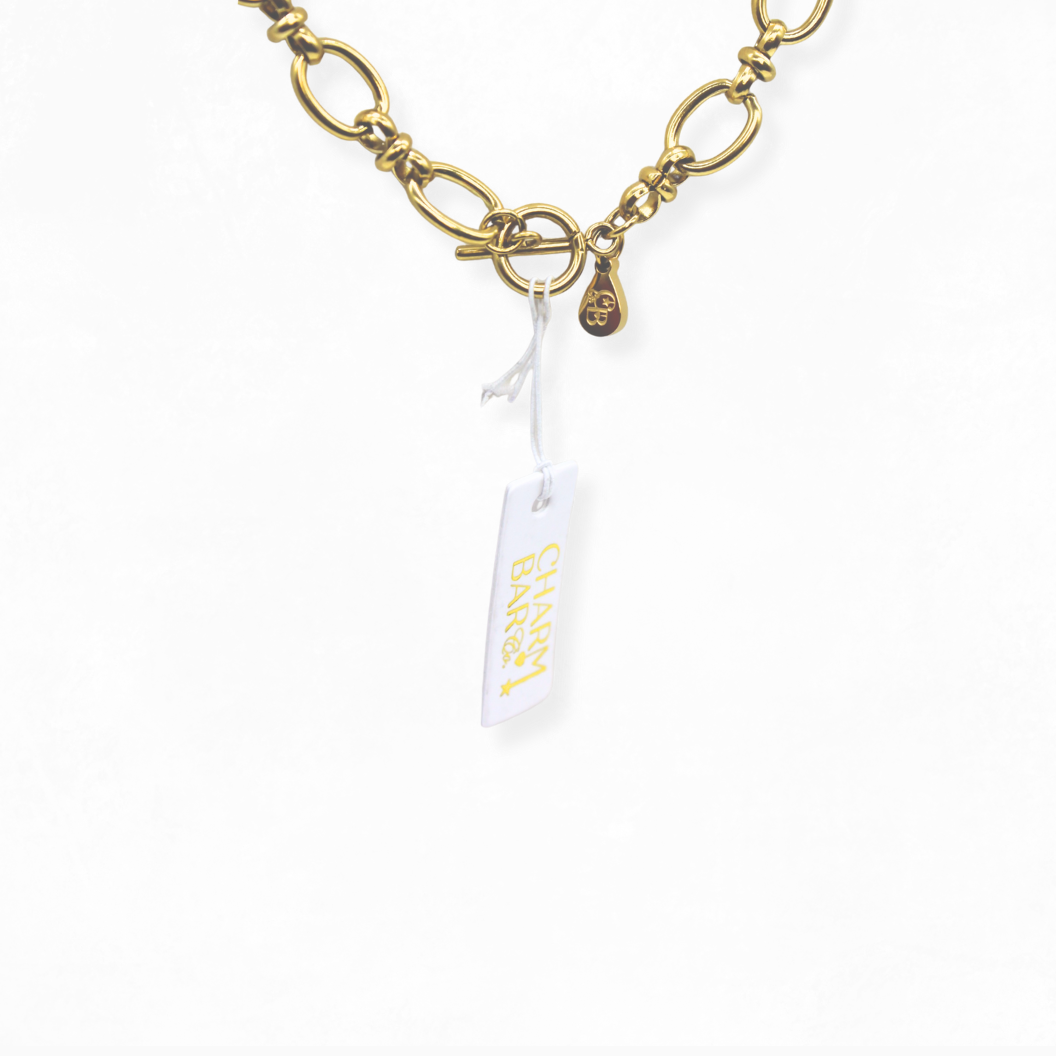 Gold Evermore Necklace with tag 