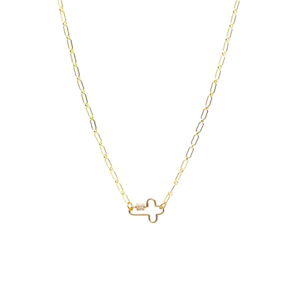 Gold Paige Necklace with Mary Carabiner