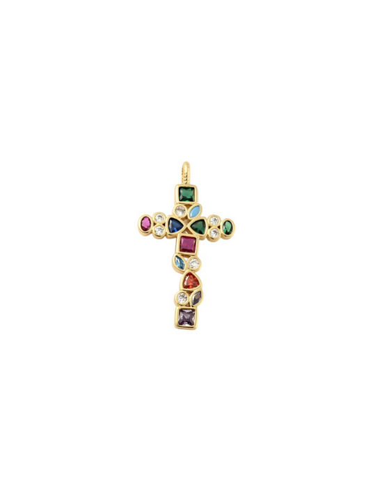 Mosaic Cross Charm