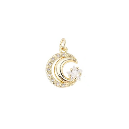Nested Moon and Star Charm
