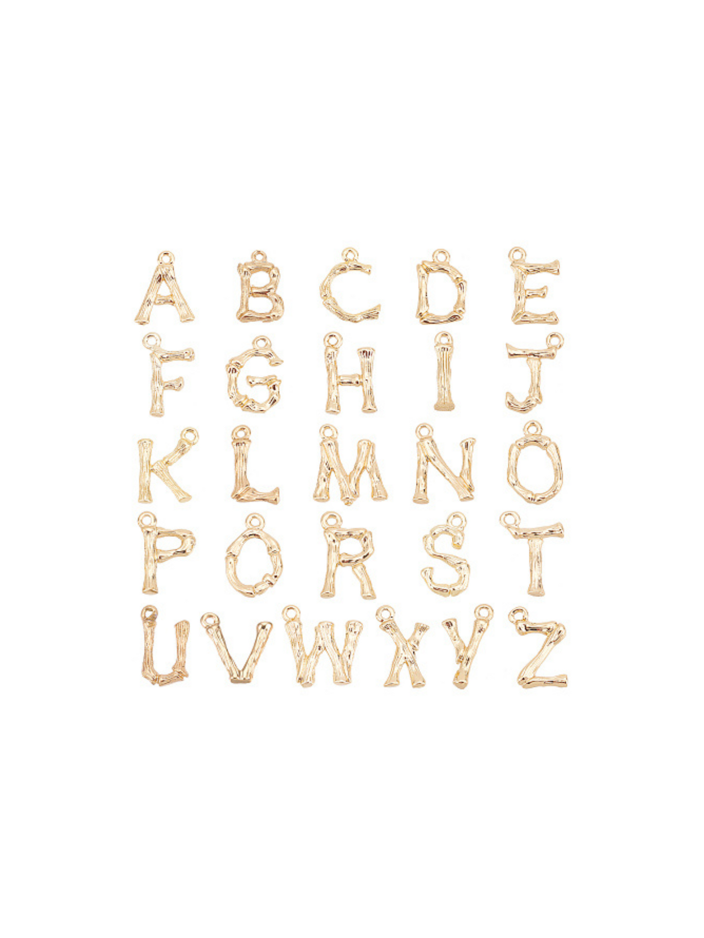 * Gold Bamboo Letters - Wholesale Alphabet