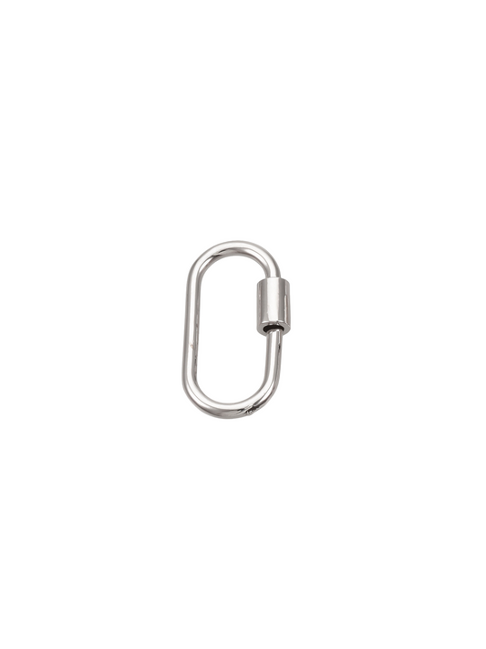 Silver Piper Carabiner | Silver Oval Necklace Carabiner