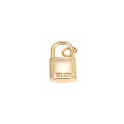 Inspirational Lock Charm - 'Believe'