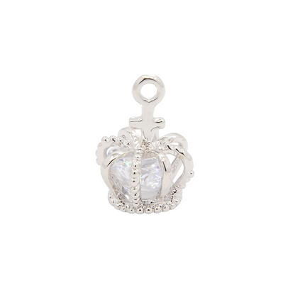 Her Royal Highness Crown Charm on white background, front view.