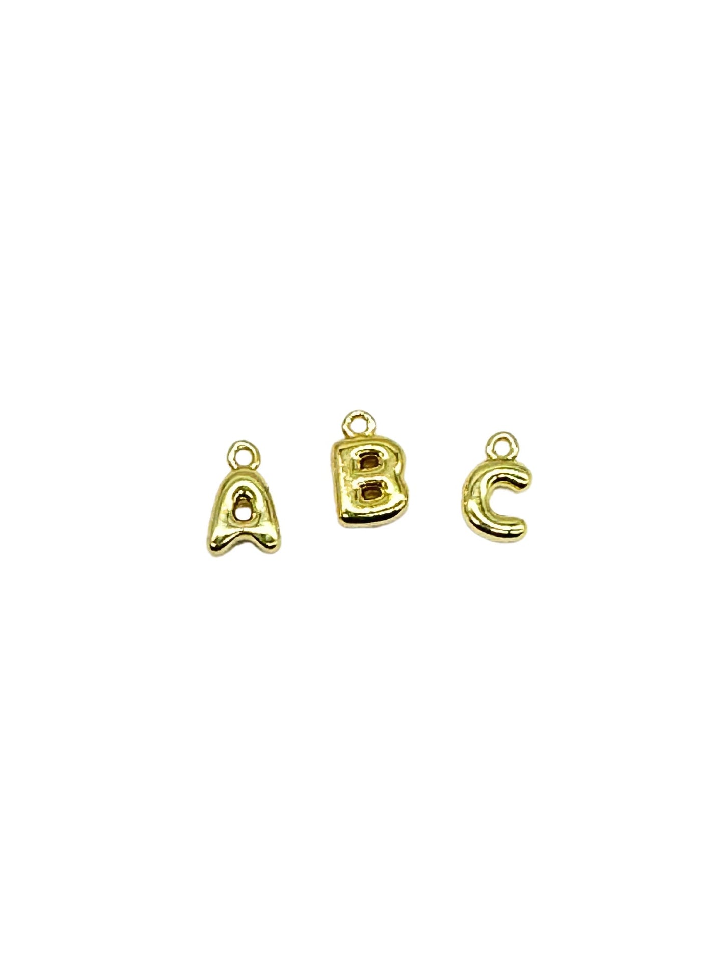 18K Mini Gold Bubble Letters