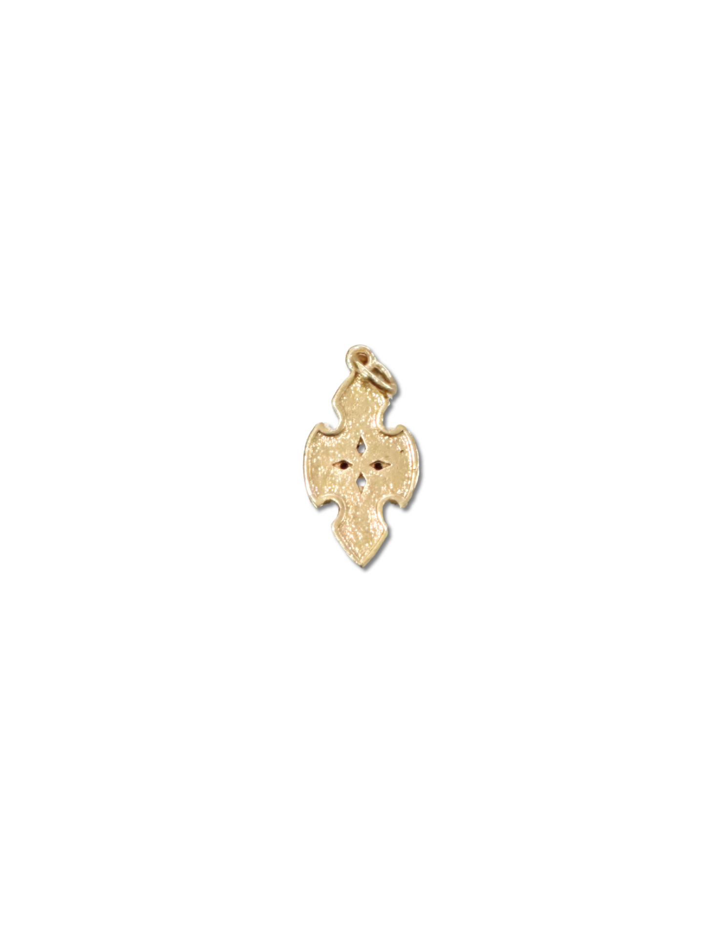 Gold and Black Enamel Cross Charm