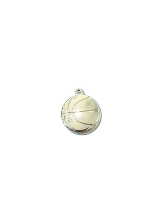 Silver Basketball Charm