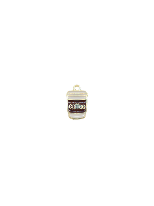 * Gold 'Drink It Up' Coffee Cup Charm