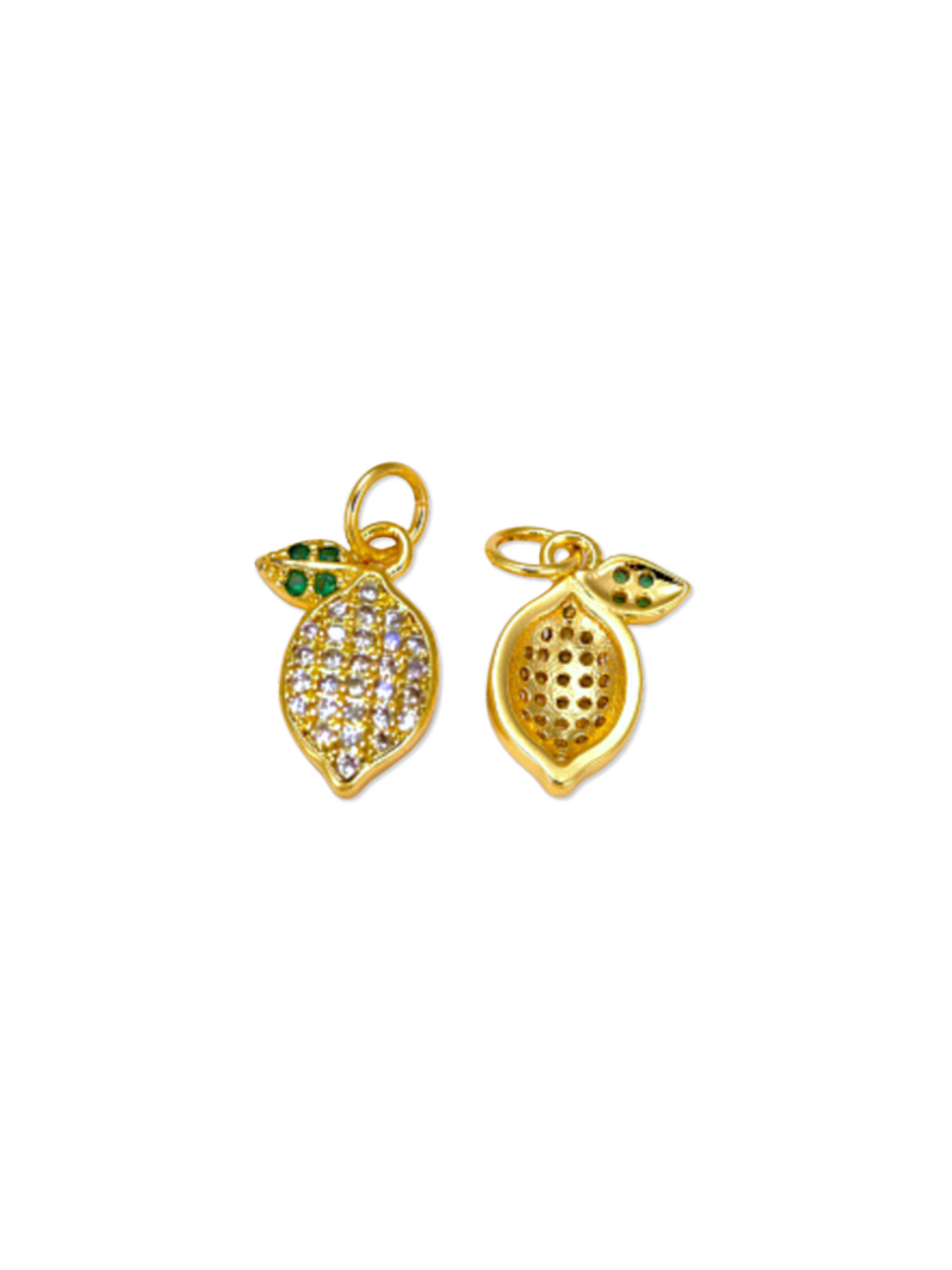 Gold Cubic Zirconia Little Lemon Charm