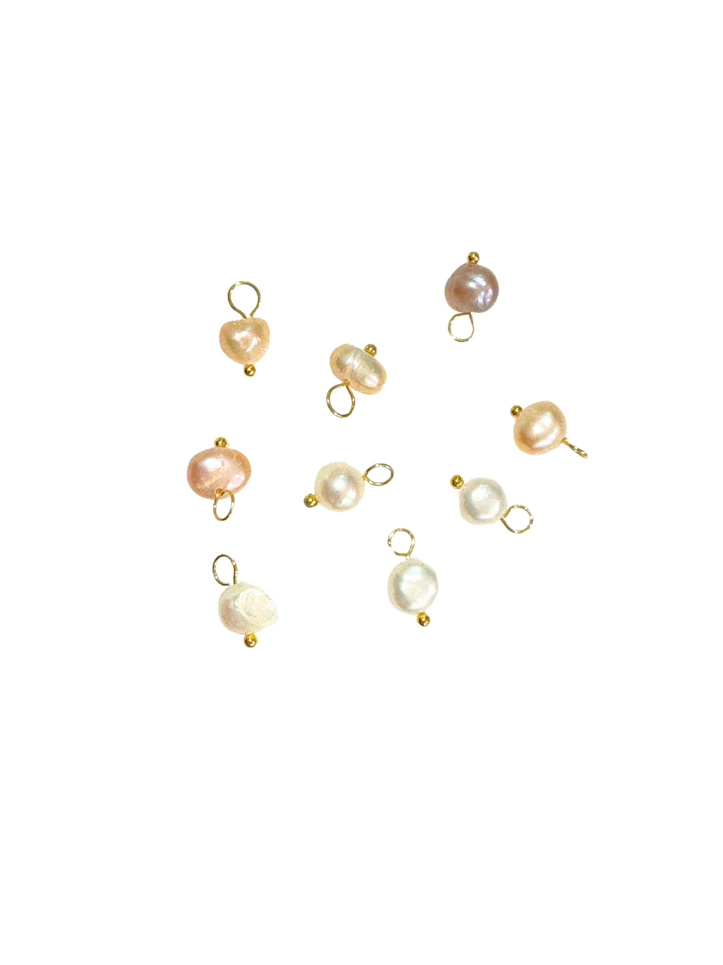 Gold Natural Freshwater Pearl Charm