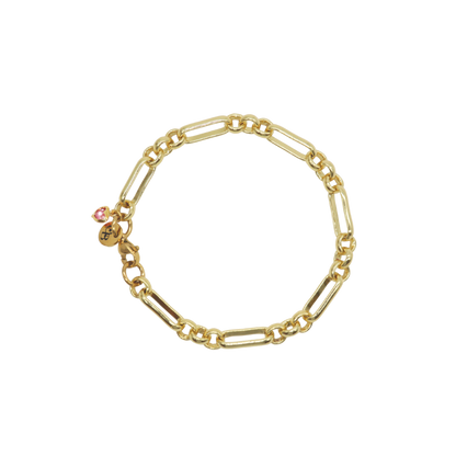 Transparent view of the Gold Anna Charm Bracelet