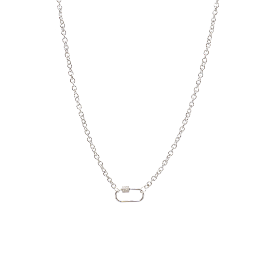 Silver Ruth Necklace With Large Gabi Carabiner