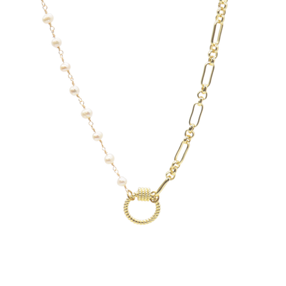 Transparent view of the The Annabeth Necklace with the Round Bella Carabiner