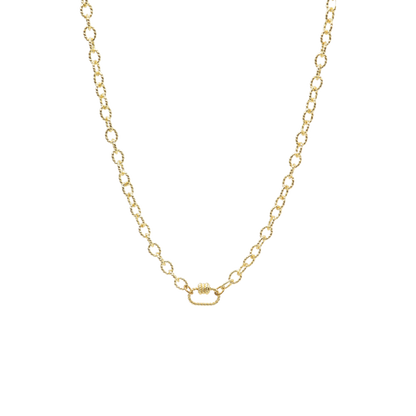 Transparent view of the Gold Alexis Necklace with Small Bella Carabiner