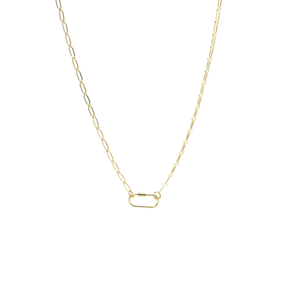 Gold Paige Necklace with Piper Carabiner