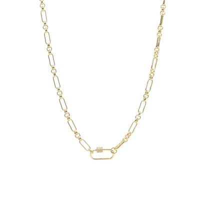 Gold Anna Necklace with Large Gabi Carabiner
