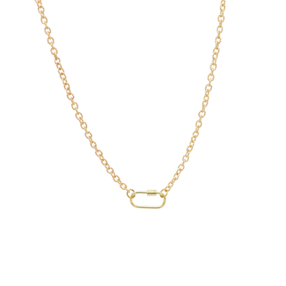 Transparent view of the Gold Ruth Necklace With Piper Carabiner