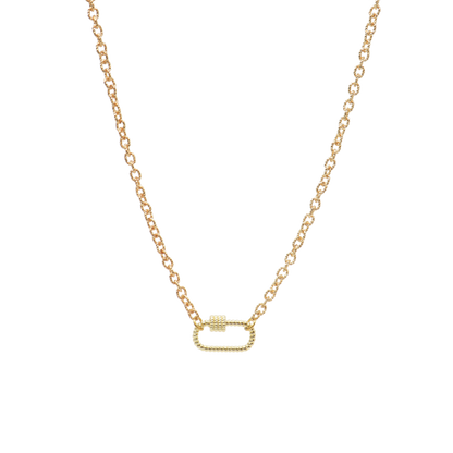 Transparent view of the Gold Ruth Necklace With Bella Carabiner