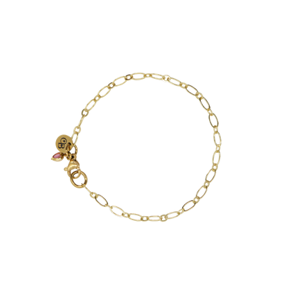 Gold Christie Chain Charm Anklet | 10"