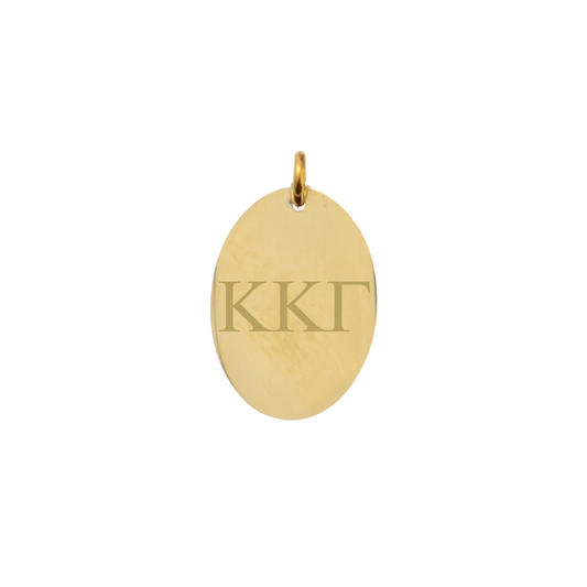 Kappa Kappa Gamme large-oval-charm-front-horizontal-greek-letters.