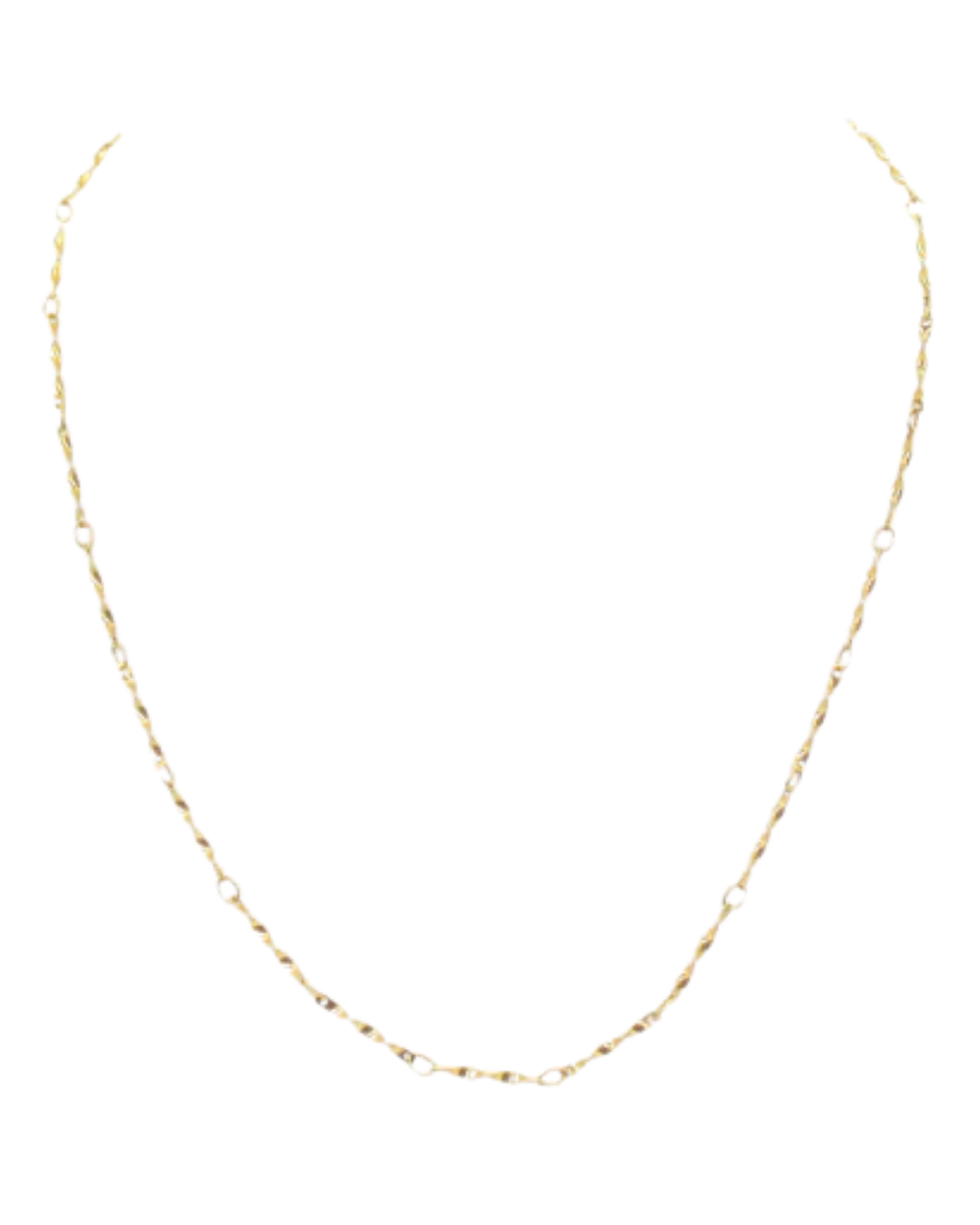 Gold Simple Twist Necklace | Waterproof, Hypoallergenic & Tarnish Resistant