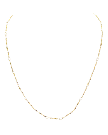 Gold Simple Twist Necklace | Waterproof, Hypoallergenic & Tarnish Resistant