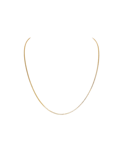 Classic Gold Box Chain Necklace | Waterproof Stainless Steel